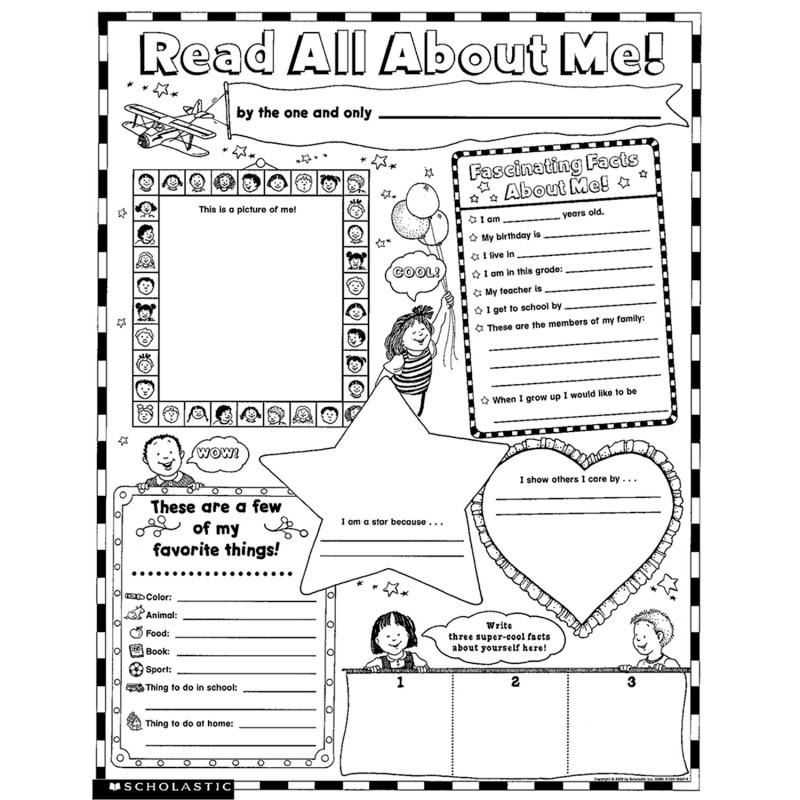 SCHOLASTIC TEACHING RESOURCES Scholastic Teaching Solutions Instant Personal Poster Sets: Read All About Me, Set of 30
