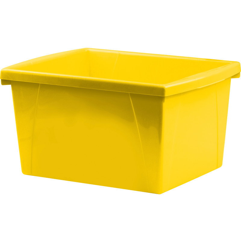 STOREX INDUSTRIES Storex 4 Gallon Storage Bin, Yellow
