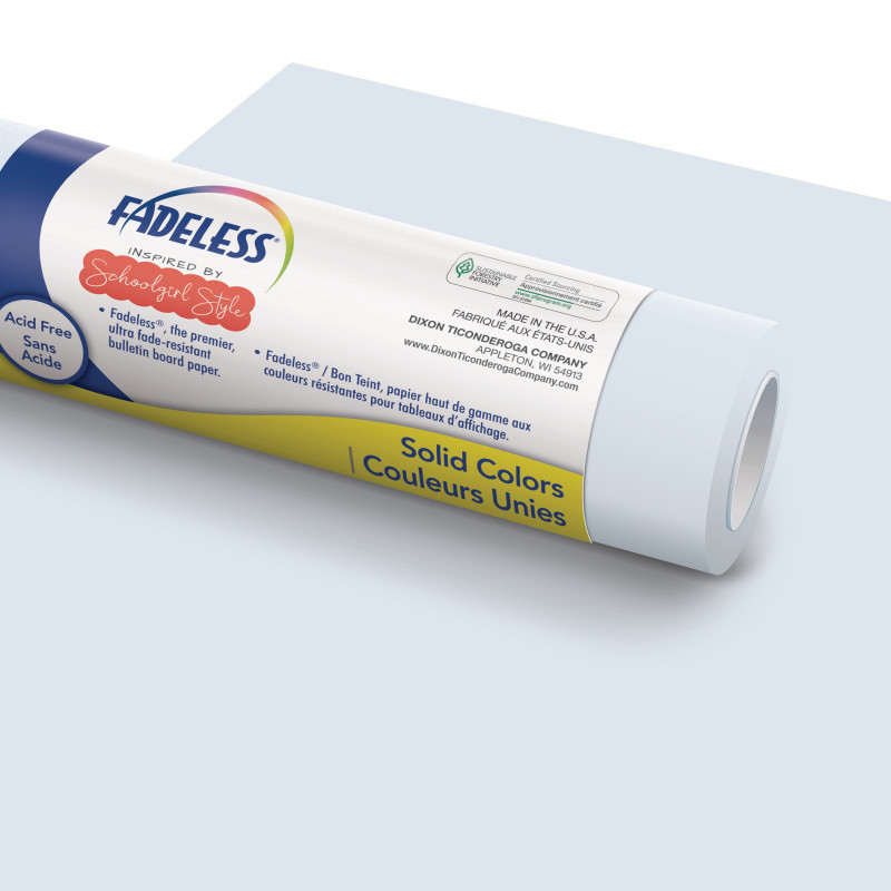 DIXON TICONDEROGA CO Fadeless® Schoolgirl Style™ Bulletin Board Paper, 48" x 50' Roll, Cotton Candy Cloud