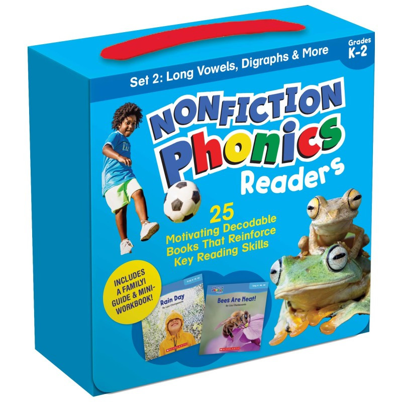 SCHOLASTIC TEACHING RESOURCES Scholastic Teaching Solutions Nonfiction Phonics Readers: Long Vowels, Digraphs & More, Single-Copy Set, 25 Books