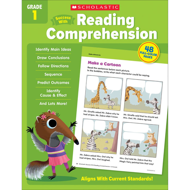 SCHOLASTIC TEACHING RESOURCES Scholastic Teaching Solutions Success With Reading Comprehension: Grade 1