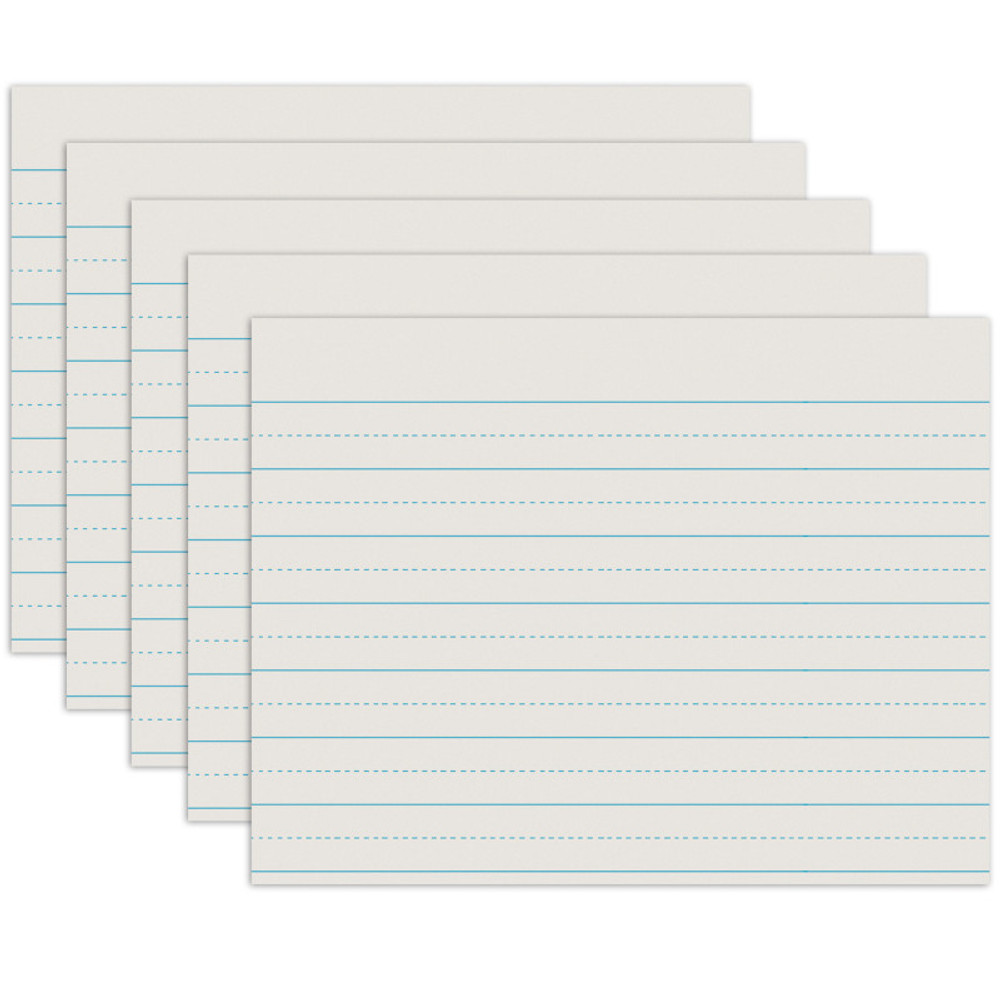 DIXON TICONDEROGA CO Pacon® Newsprint Handwriting Paper, Alternate Dotted, Grade 1, 1" x 1/2" Ruled Long, 11" x 8-1/2", 500 Sheets Per Pack, 5 Packs