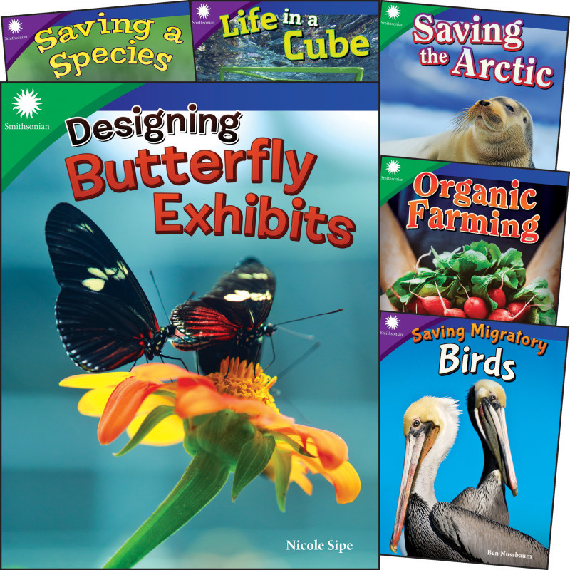 SHELL EDUCATION Teacher Created Materials Smithsonian Informational Text: Animals & Ecosystems 6-Book Set, Grades 4-5