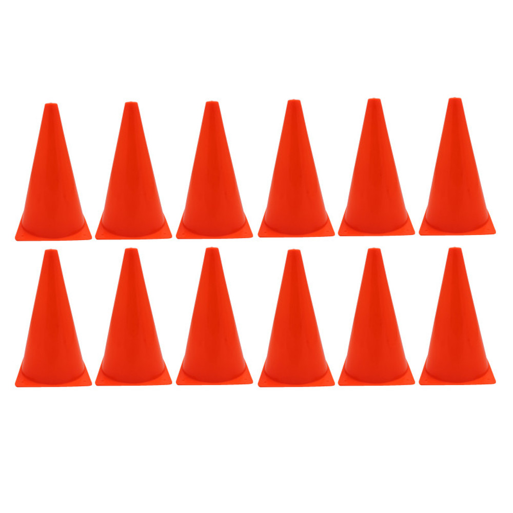 DICK MARTIN SPORTS Martin Sports Safety Cone, 9" High With Base, Orange, Pack of 12
