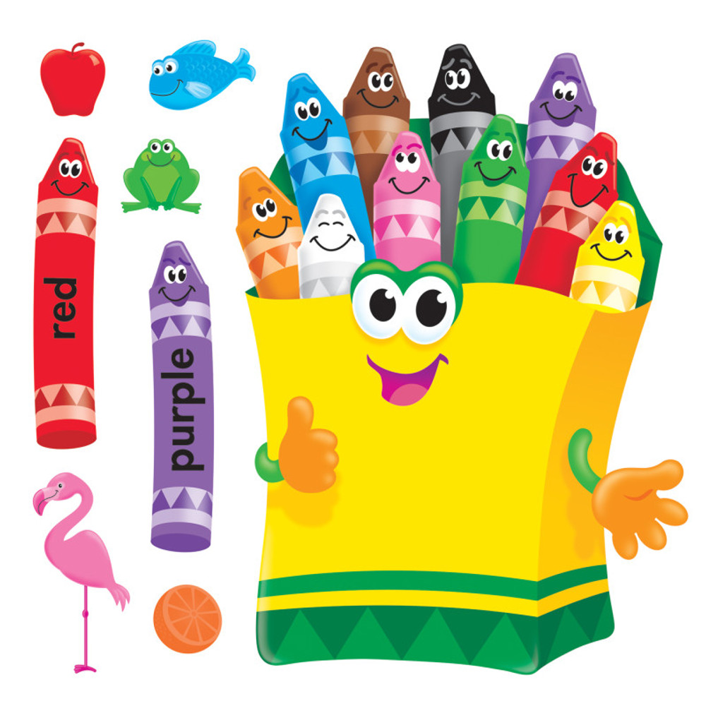 TREND ENTERPRISES INC. TREND Colorful Crayons Bulletin Board Set