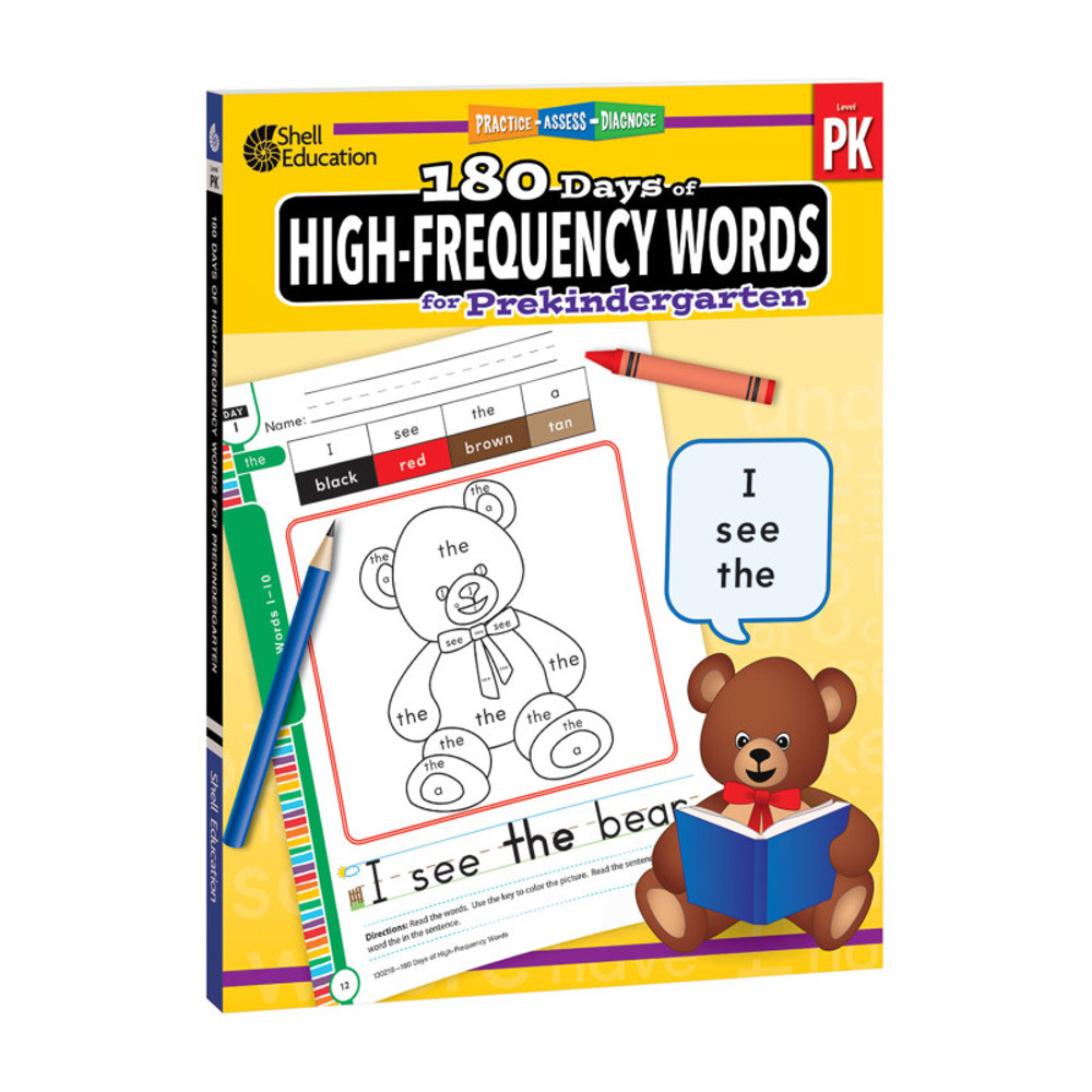 SHELL EDUCATION Shell Education 180 Days of High-Frequency Words for Prekindergarten