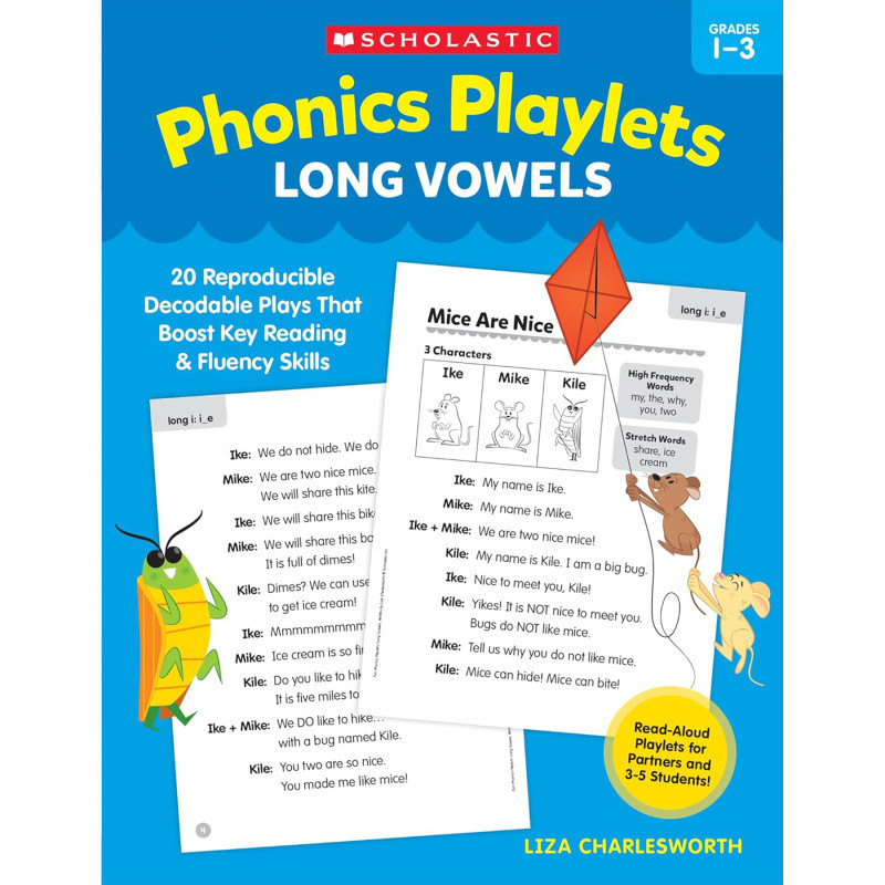 SCHOLASTIC TEACHING RESOURCES Scholastic Teaching Solutions Phonics Playlets: Long Vowels Activity Book