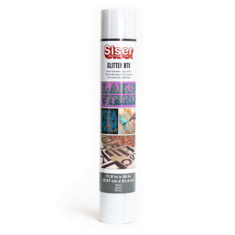 SISER NORTH AMERICA SISER Glitter HTV Heat Transfer Vinyl, 36", White