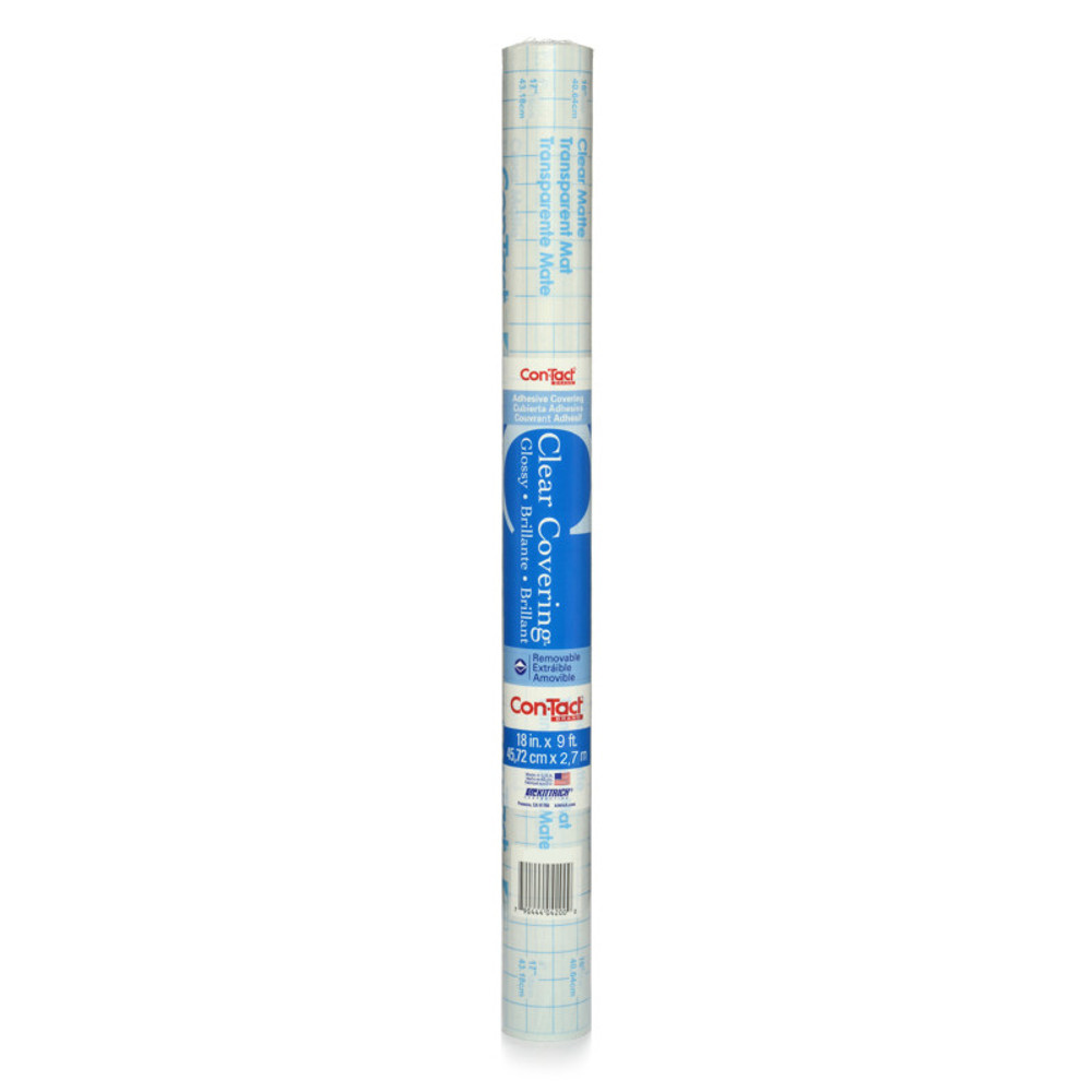 KITTRICH CORPORATION Con-Tact® Brand Adhesive Roll, Clear, 18" x 9 ', Glossy