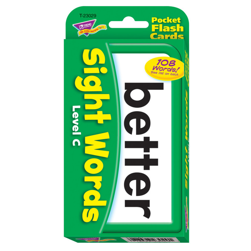 TREND ENTERPRISES INC. TREND Sight Words – Level C Pocket Flash Cards