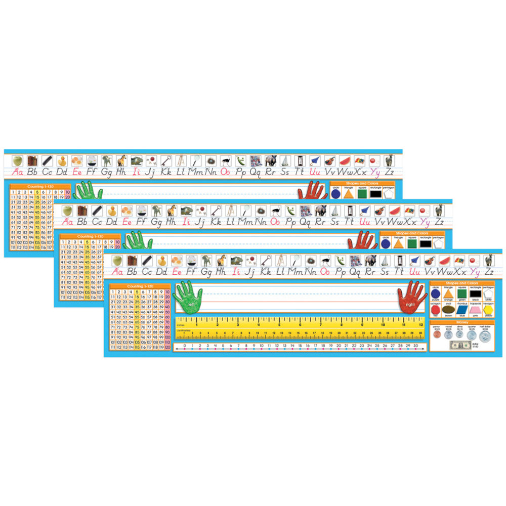 NORTH STAR TEACHER RESOURCE North Star Teacher Resources Primary Modern Manuscript Counting 1-120 Desk Plate, 36 Per Pack, 3 Packs
