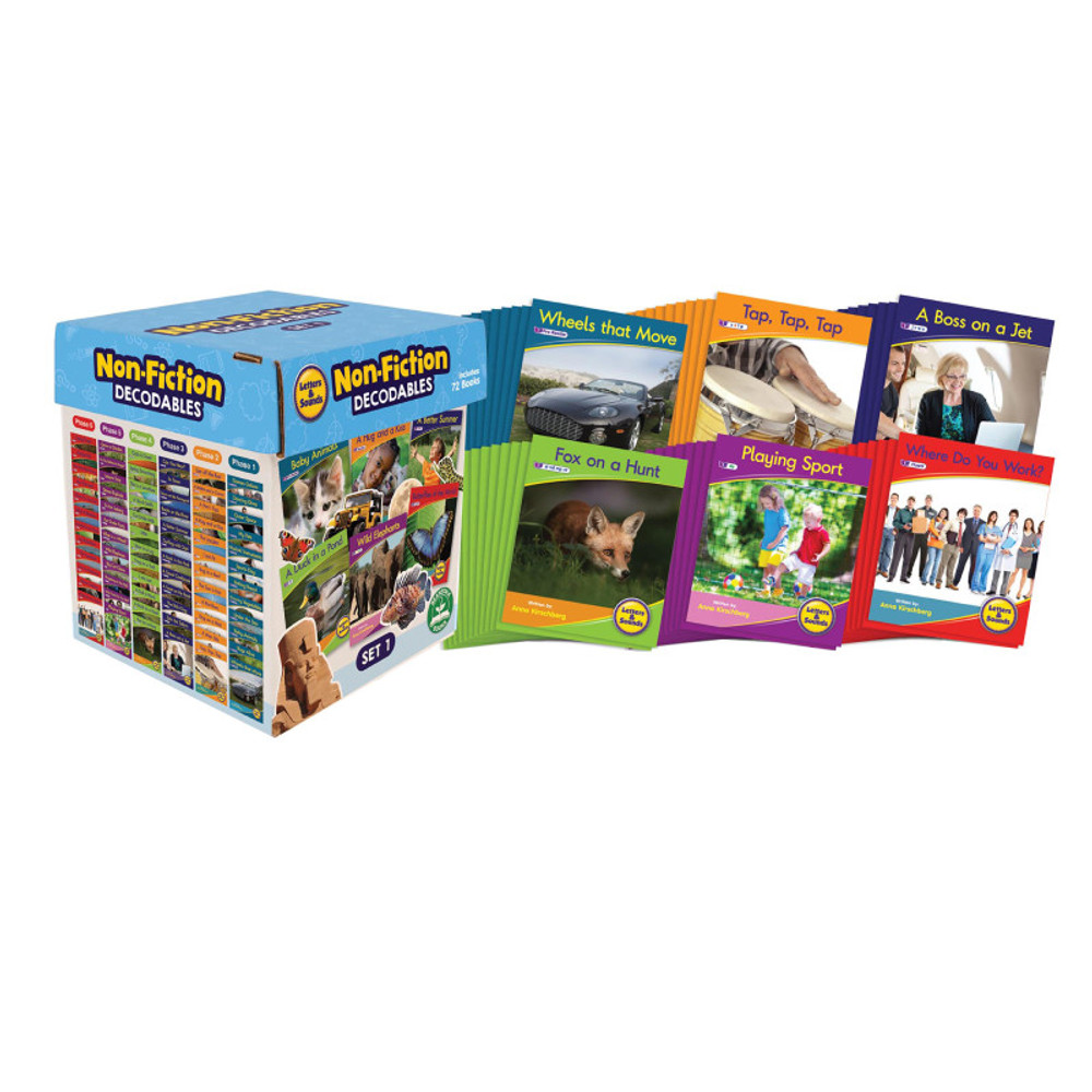 JUNIOR LEARNING Beanstalk Books Letters & Sounds Non-Fiction Decodables Boxed Set, Set 1
