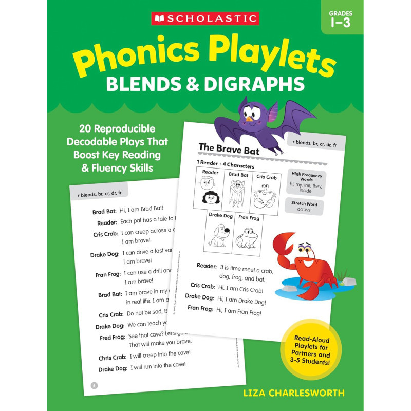 SCHOLASTIC TEACHING RESOURCES Scholastic Teaching Solutions Phonics Playlets: Blends & Digraphs Activity Book