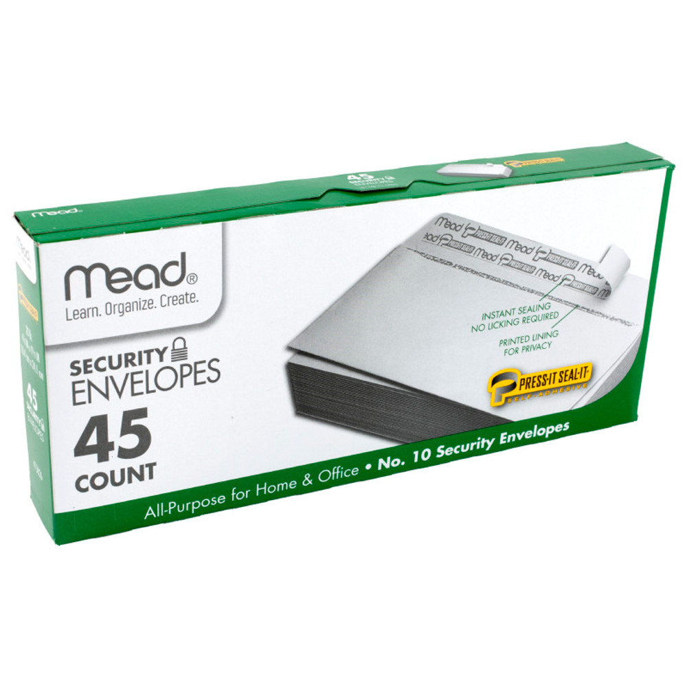 MEAD - ACCO BRANDS USA LLC Mead® Press-It Seal-It® Security Envelopes, #10, Pack of 45