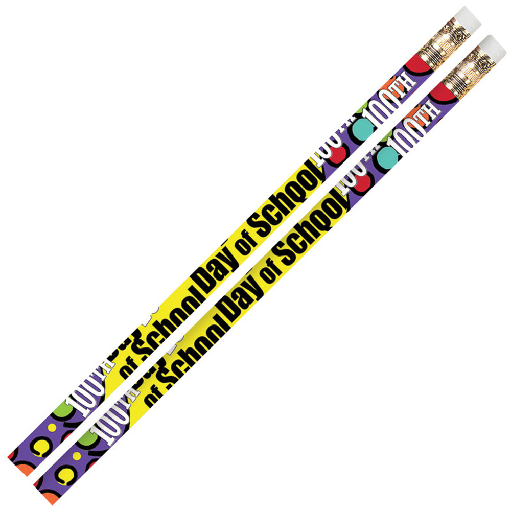 MUSGRAVE PENCIL CO INC Musgrave Pencil Company 100th Day Of School Motivational Pencils, Pack of 12