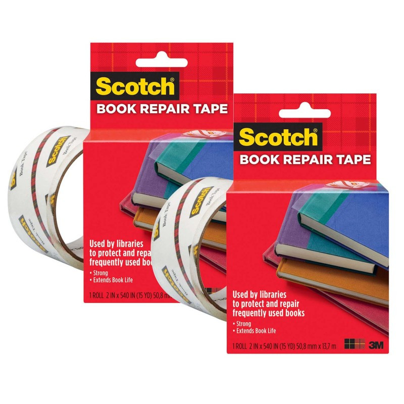 3M COMPANY Scotch® Book Tape, 2 in x 15 yd Per Roll, 2 Rolls