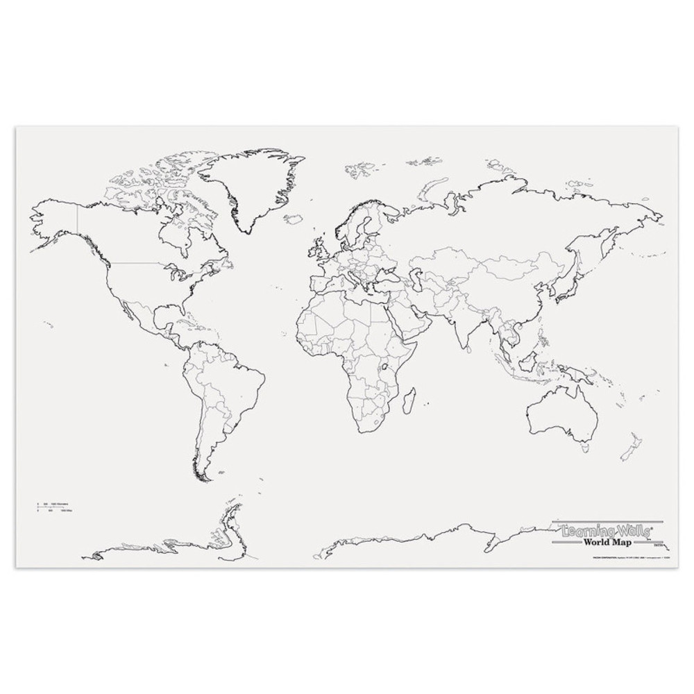 DIXON TICONDEROGA CO Pacon® Learning Walls, World Map, 48" x 72", 1 Piece DIXON TICONDEROGA CO Pacon® Learning Walls, World Map, 48" x 72", 1 Piece