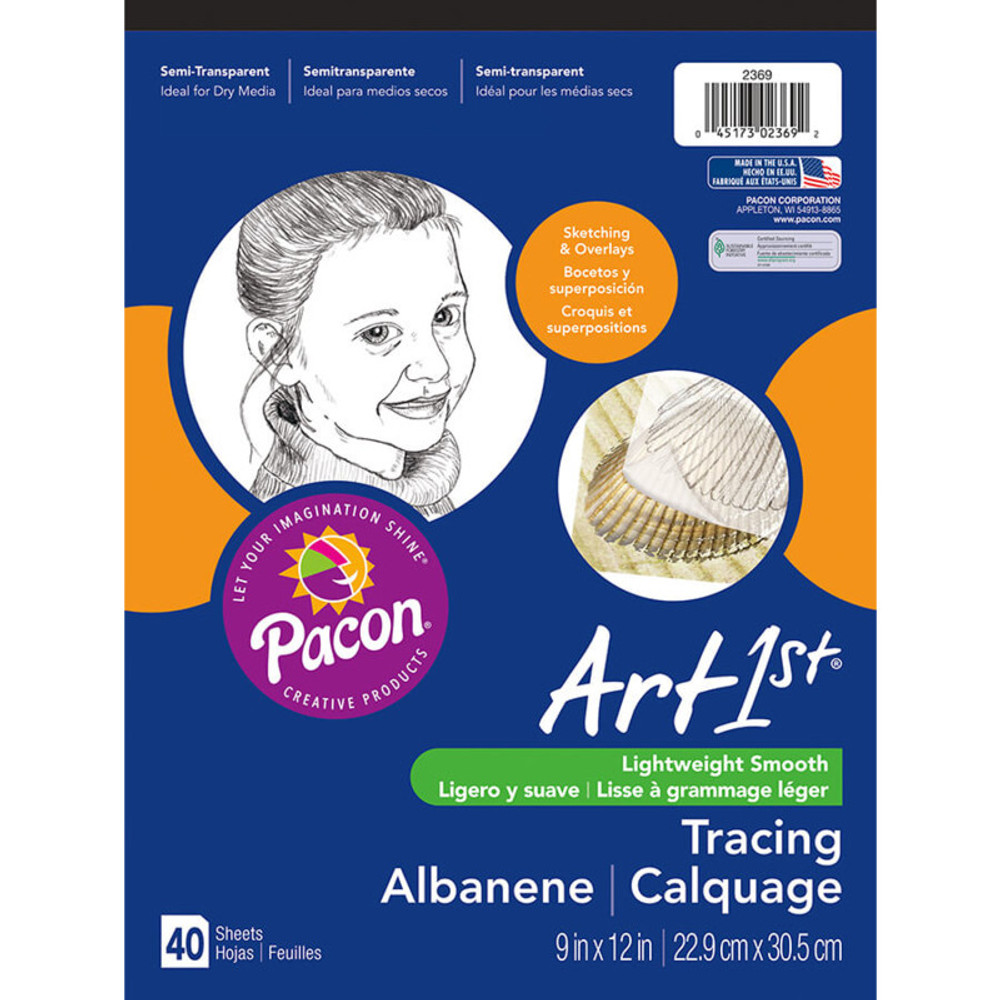 DIXON TICONDEROGA CO UCreate® Tracing Pad, White, 9" x 12", 40 Sheets