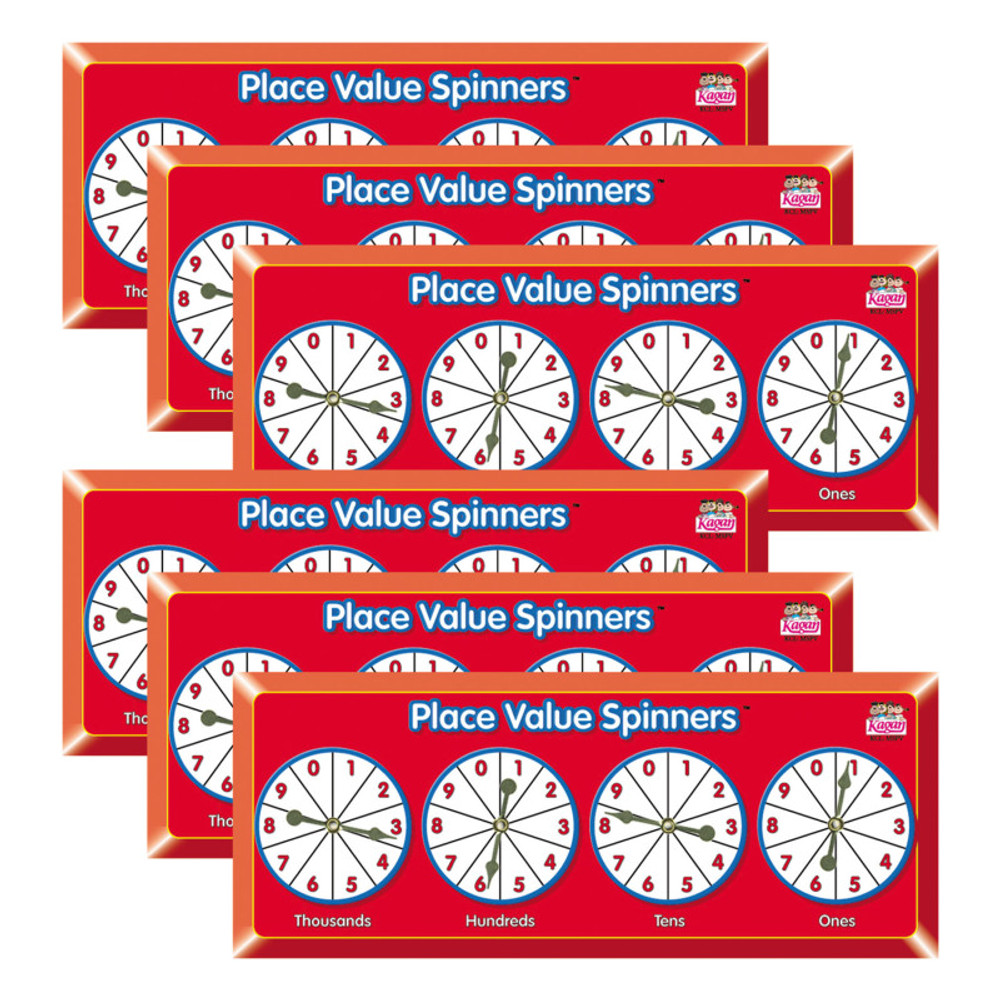 KAGAN PUBLISHING Kagan Publishing Place Value Spinners, Pack of 6