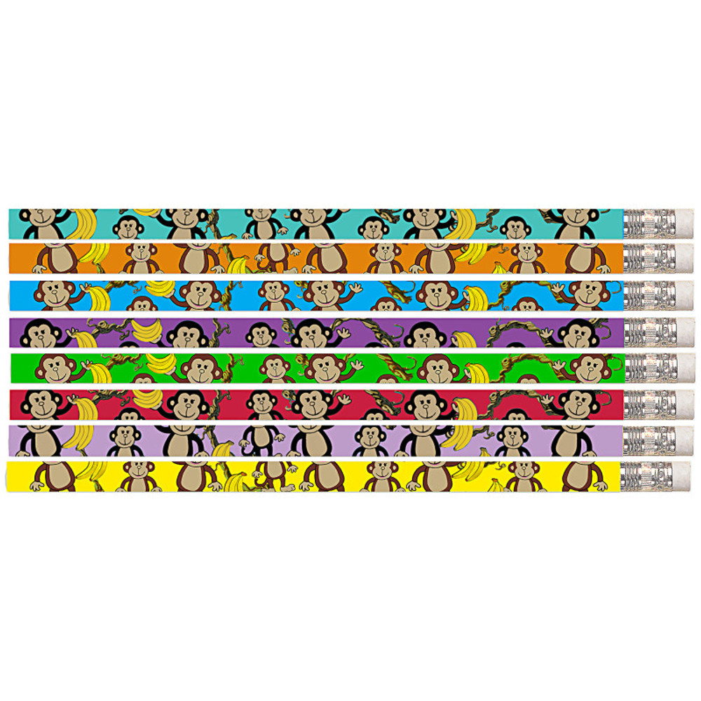 MUSGRAVE PENCIL CO INC Musgrave Pencil Company Dancin’ Monkey Motivational Pencils, 12 Per Pack, 12 Packs