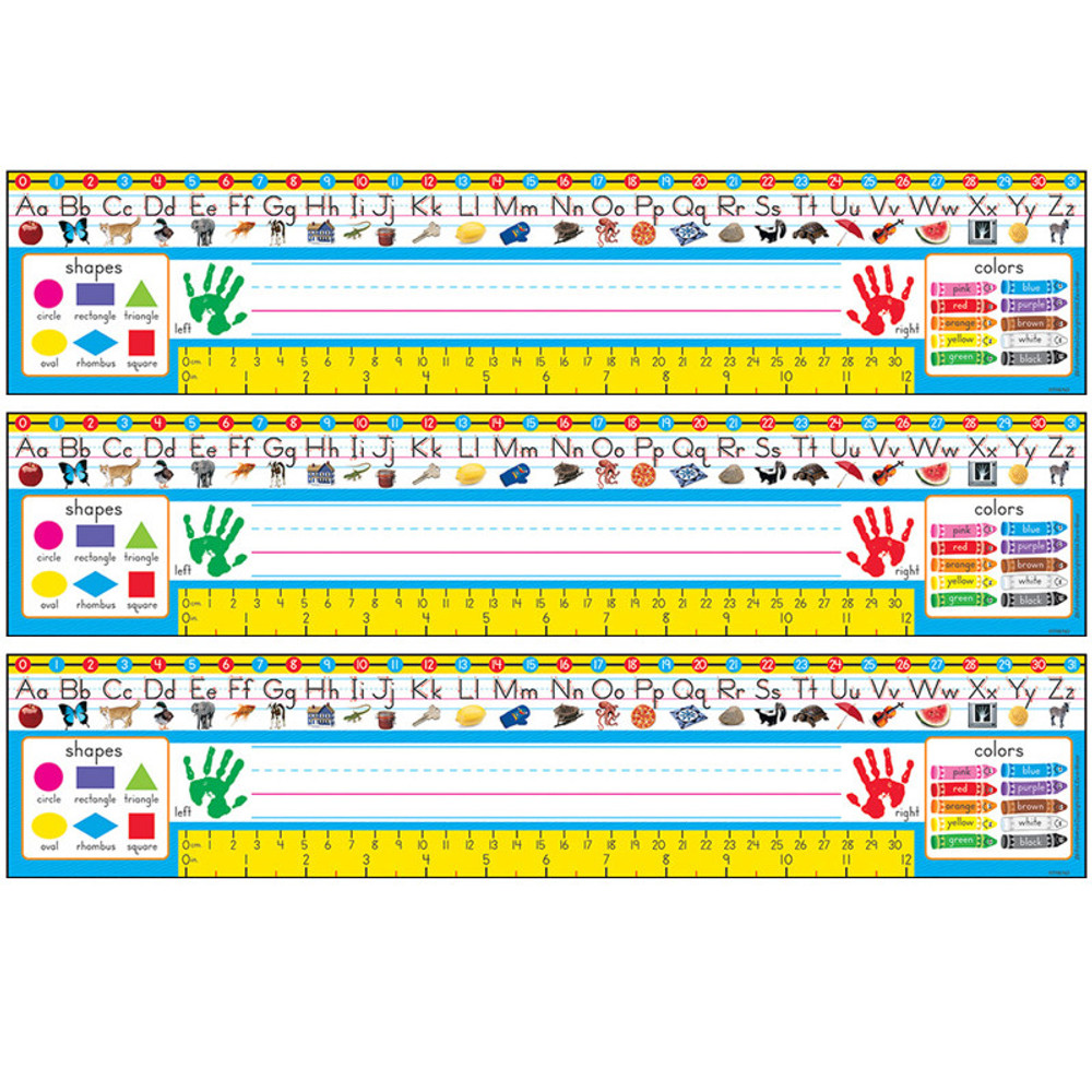TREND ENTERPRISES INC. TREND Zaner-Bloser Desk Toppers® Reference Name Plates, PreK-1, 36 Per Pack, 3 Packs
