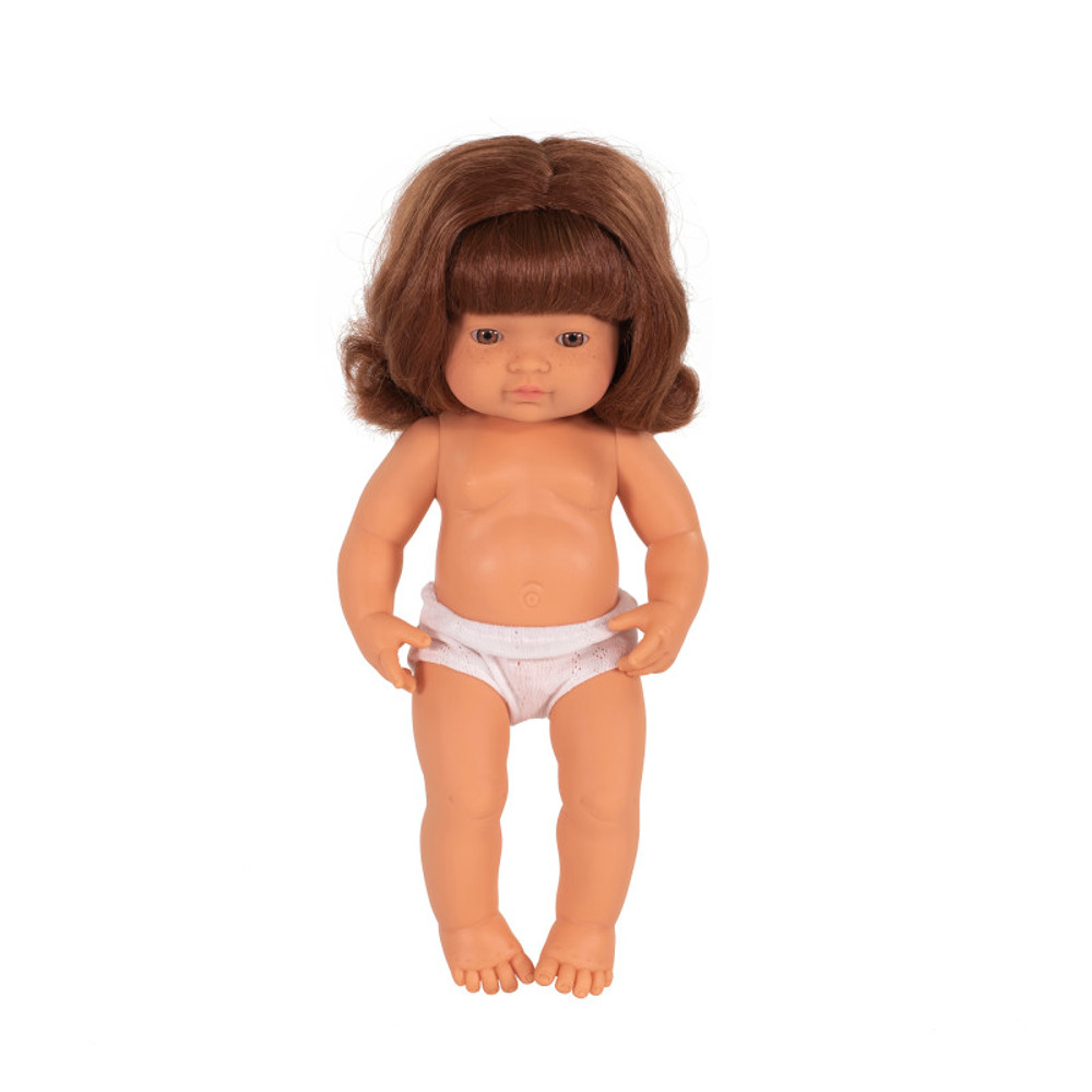 MINILAND EDUCATIONAL CORPORATION Miniland Anatomically Correct 15" Baby Doll, Caucasian Girl, Red Hair