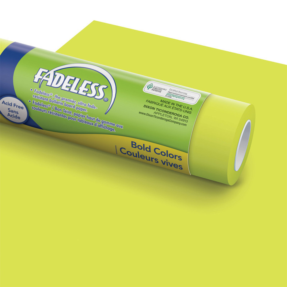 DIXON TICONDEROGA CO Fadeless® Bulletin Board Art Paper, Lime, 48" x 50', 1 Roll