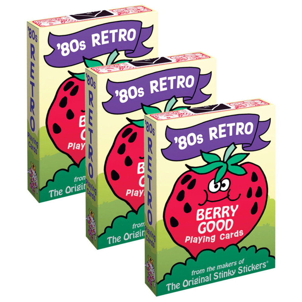 TREND ENTERPRISES INC. TREND 80's Retro Playing Cards, 56 Per Pack, 3 Packs