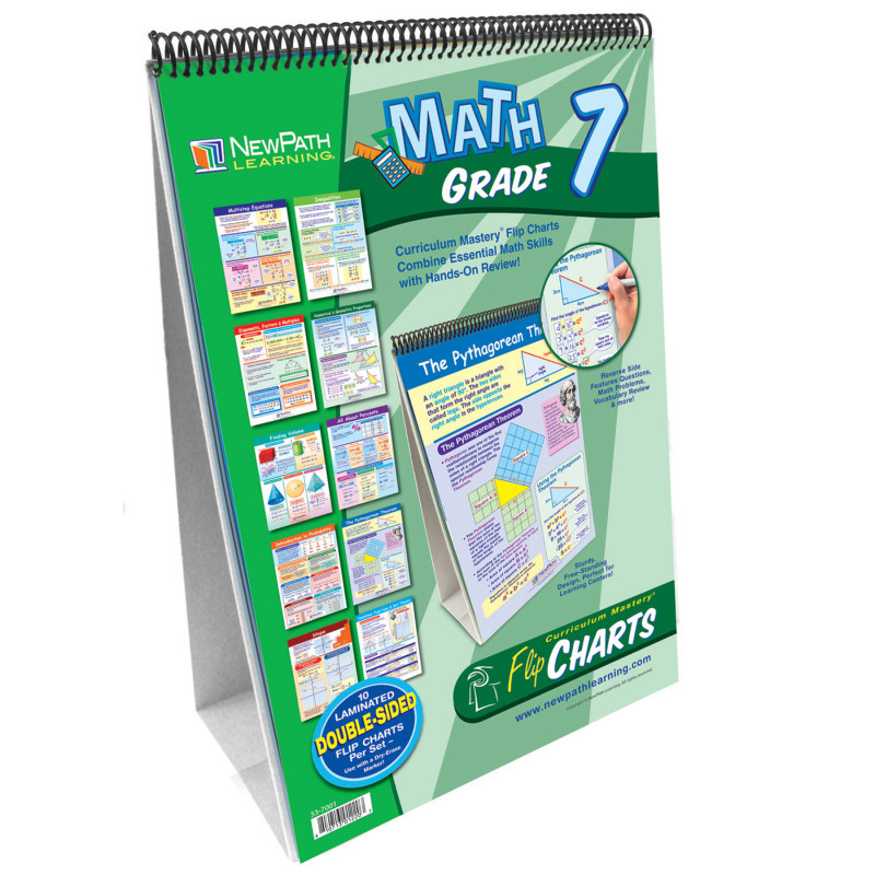 NEWPATH LEARNING NewPath Learning Math Skills Curriculum Mastery® Flip Chart, 10 Pages, Grade 7