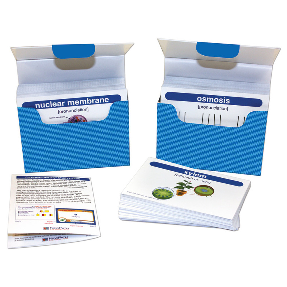 NEWPATH LEARNING NewPath Learning Life Science Vocabulary Builder Flash Card Set, Middle School