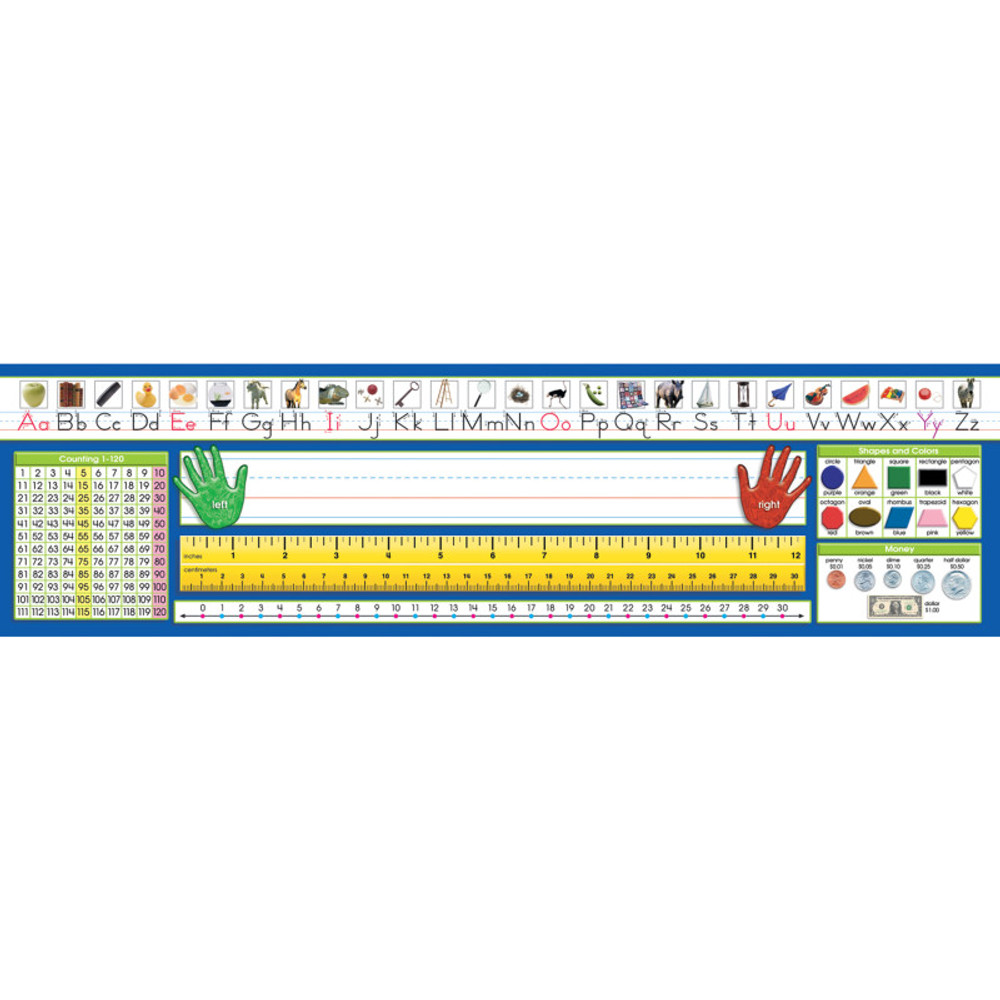 NORTH STAR TEACHER RESOURCE North Star Teacher Resources Primary Traditional Manuscript Counting 1-120 Desk Plates, Pack of 36