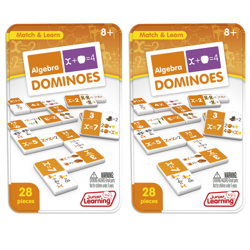 JUNIOR LEARNING Junior Learning® Algebra Dominoes, 2 Sets
