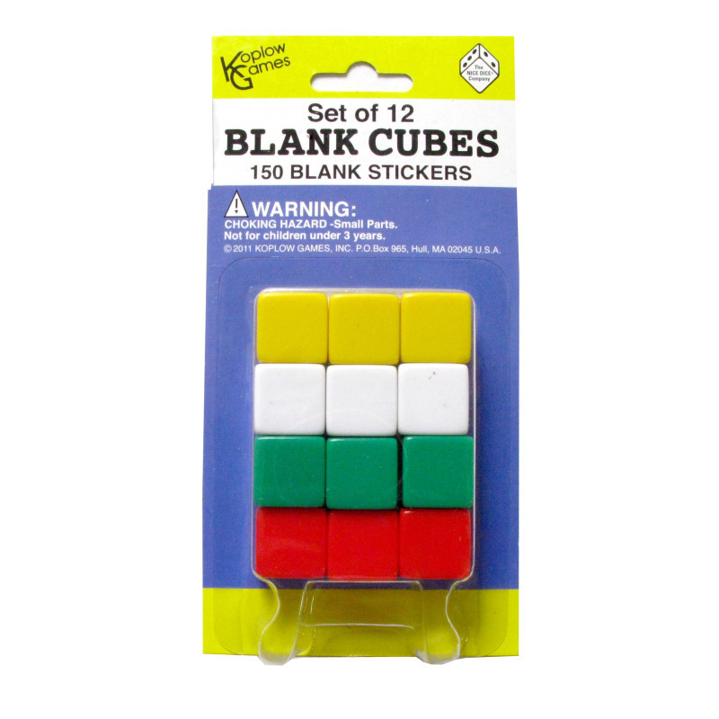 KOPLOW GAMES INC. Koplow Games Blank Dice Set with Stickers