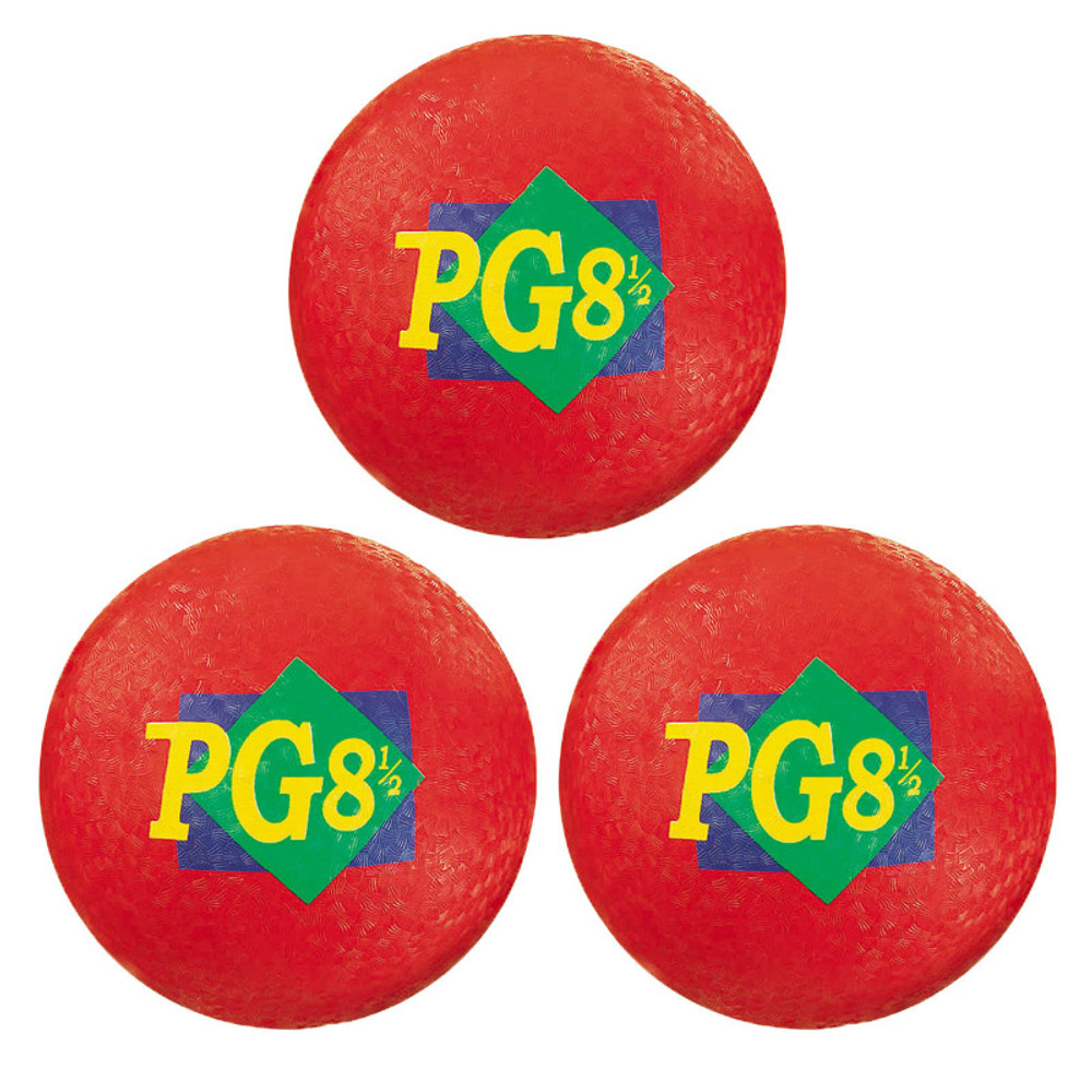 DICK MARTIN SPORTS Martin Sports Playground Ball, 8.5-Inch, Red, Pack of 3