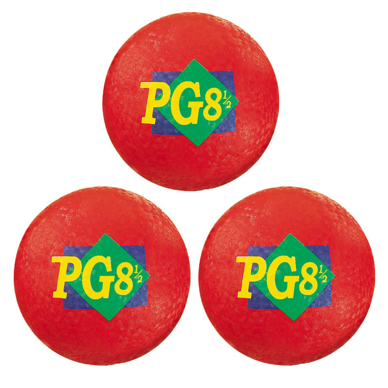 DICK MARTIN SPORTS Martin Sports Playground Ball, 8.5-Inch, Red, Pack of 3