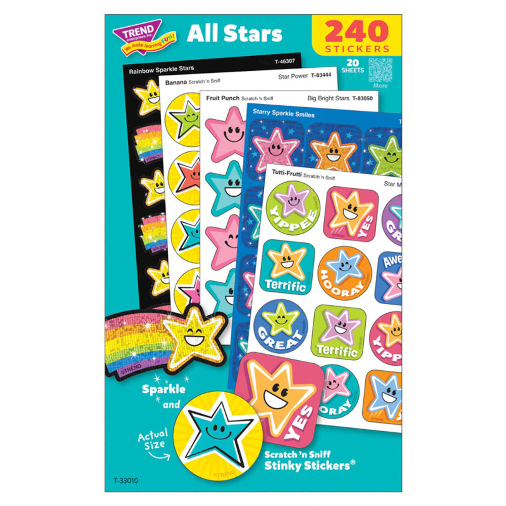 TREND ENTERPRISES INC. TREND All Stars Mixed Stickers Variety Pack, Pack of 240