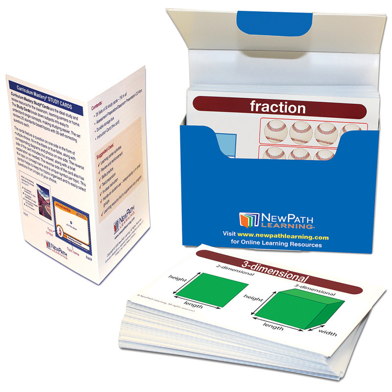 NEWPATH LEARNING NewPath Learning Math Vocabulary Flash Cards, Grades 1-2