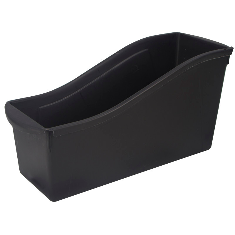 STOREX INDUSTRIES Storex Large Book Bin, 7"H x 14.3"D x 5.3"W, Black, 1 Count