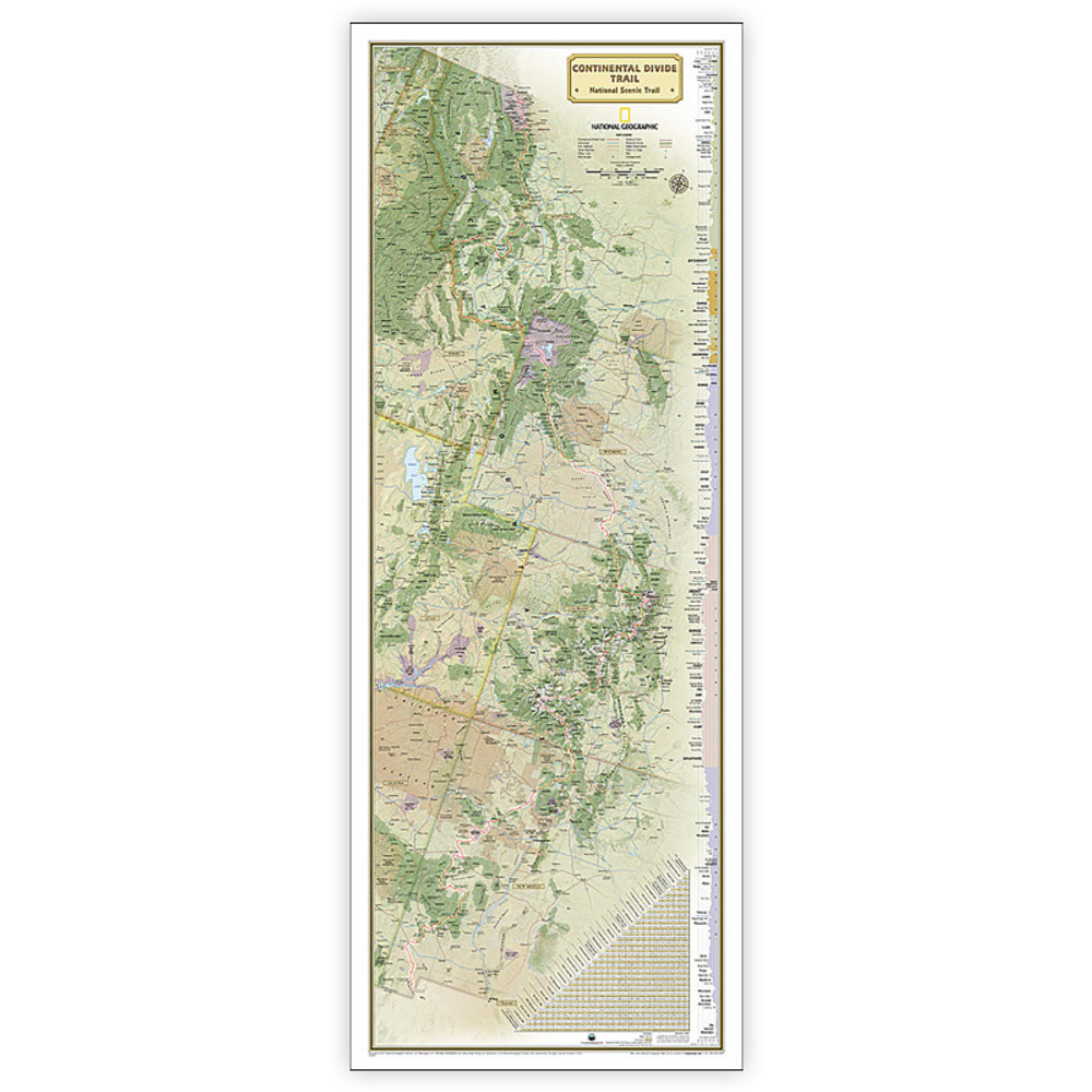 NATIONAL GEOGRAPHIC MAPS National Geographic Continental Divide Trail Map, In Gift Box, 18" x 48"