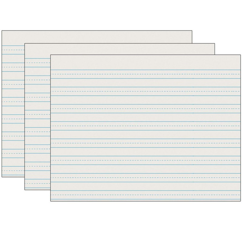 DIXON TICONDEROGA CO Pacon® Newsprint Handwriting Paper, Skip-A-Line, Grade 3, 1/2" x 1/4" x 1/2" Ruled Long, 11" x 8-1/2", 500 Sheets Per Pack, 3 Packs