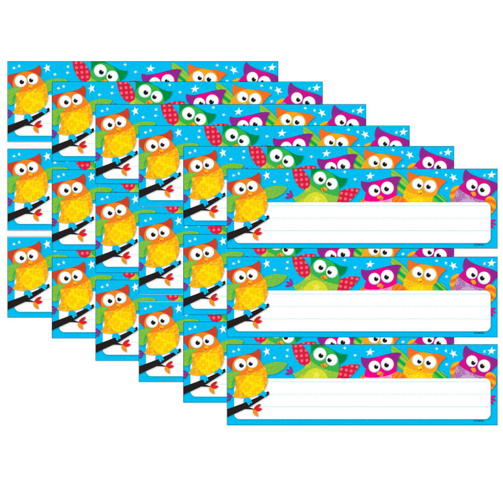 TREND ENTERPRISES INC. TREND Owl-Stars!® Desk Toppers® Name Plates, 36 Per Pack, 6 Packs