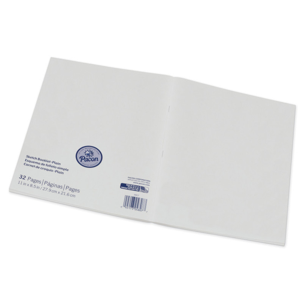 DIXON TICONDEROGA CO Prang® Beginner Sketch Booklet, Plain, 11" x 8-1/2", 16 Sheets / 32 Pages