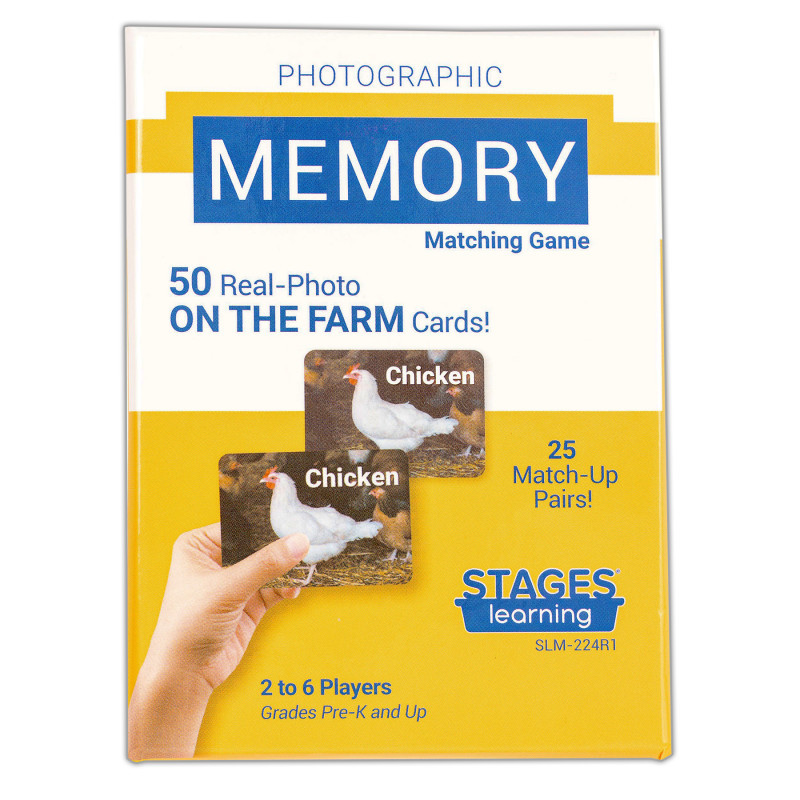 STAGES LEARNING MATERIALS Stages Learning Materials Photographic Memory Matching Game, On the Farm