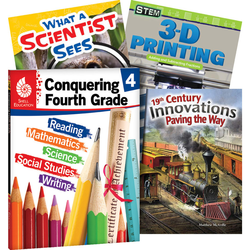 SHELL EDUCATION Shell Education Conquering Fourth Grade, 4-Book Set