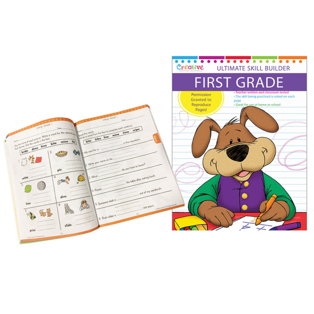 PBS PUBLISHING Creative Teaching Materials 1st Grade Workbook Bundle, Set of 2