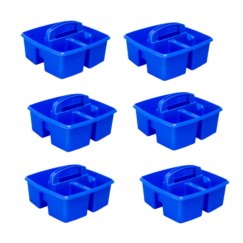 STOREX INDUSTRIES Storex Small Caddy, Blue, Pack of 6