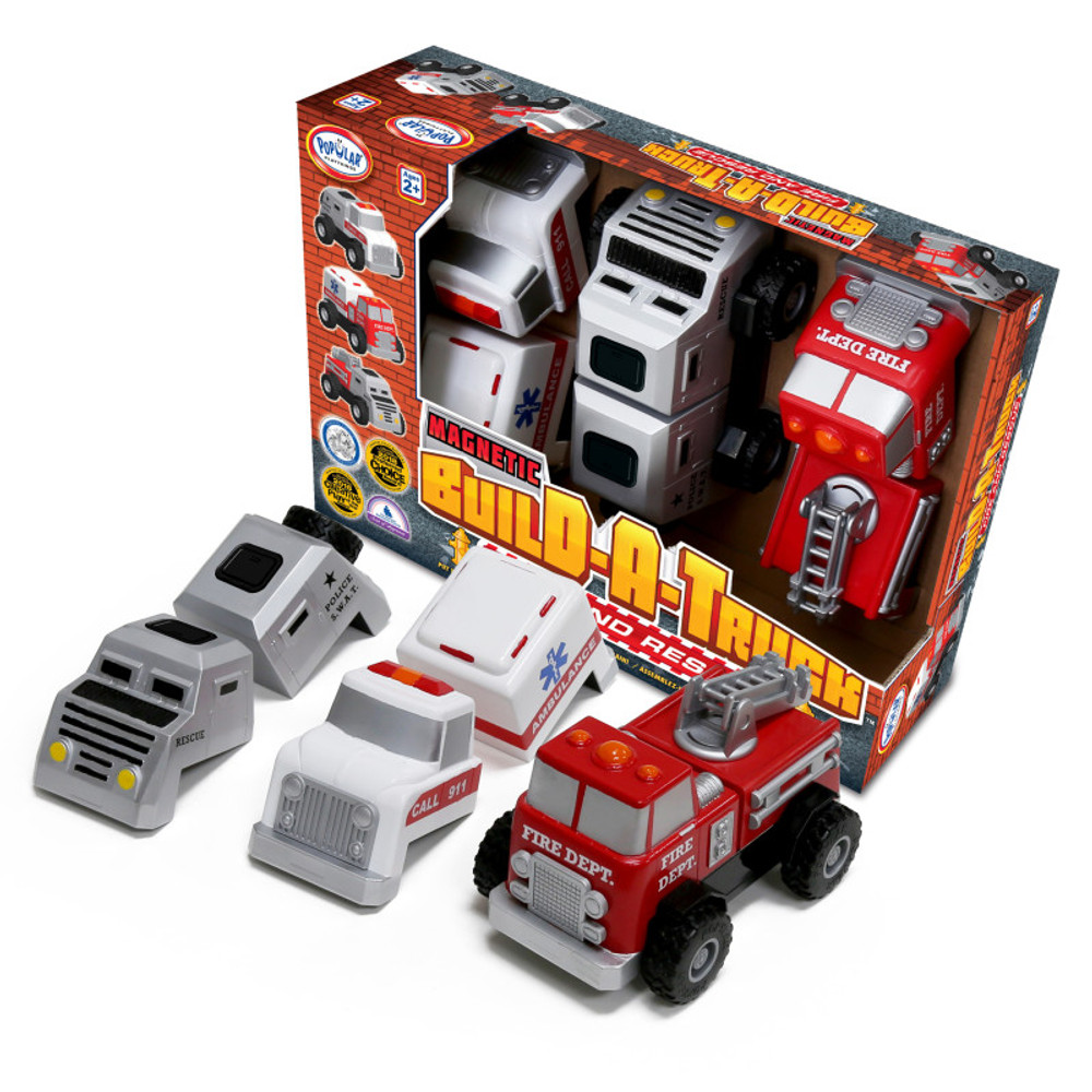 POPULAR PLAYTHINGS Popular Playthings Magnetic Build-a-Truck™, Fire & Rescue