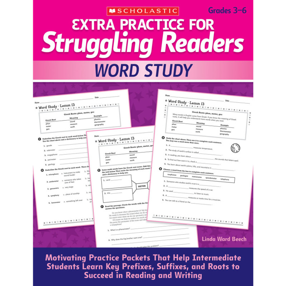 SCHOLASTIC TEACHING RESOURCES Scholastic Teaching Solutions Extra Practice for Struggling Readers: Word Study
