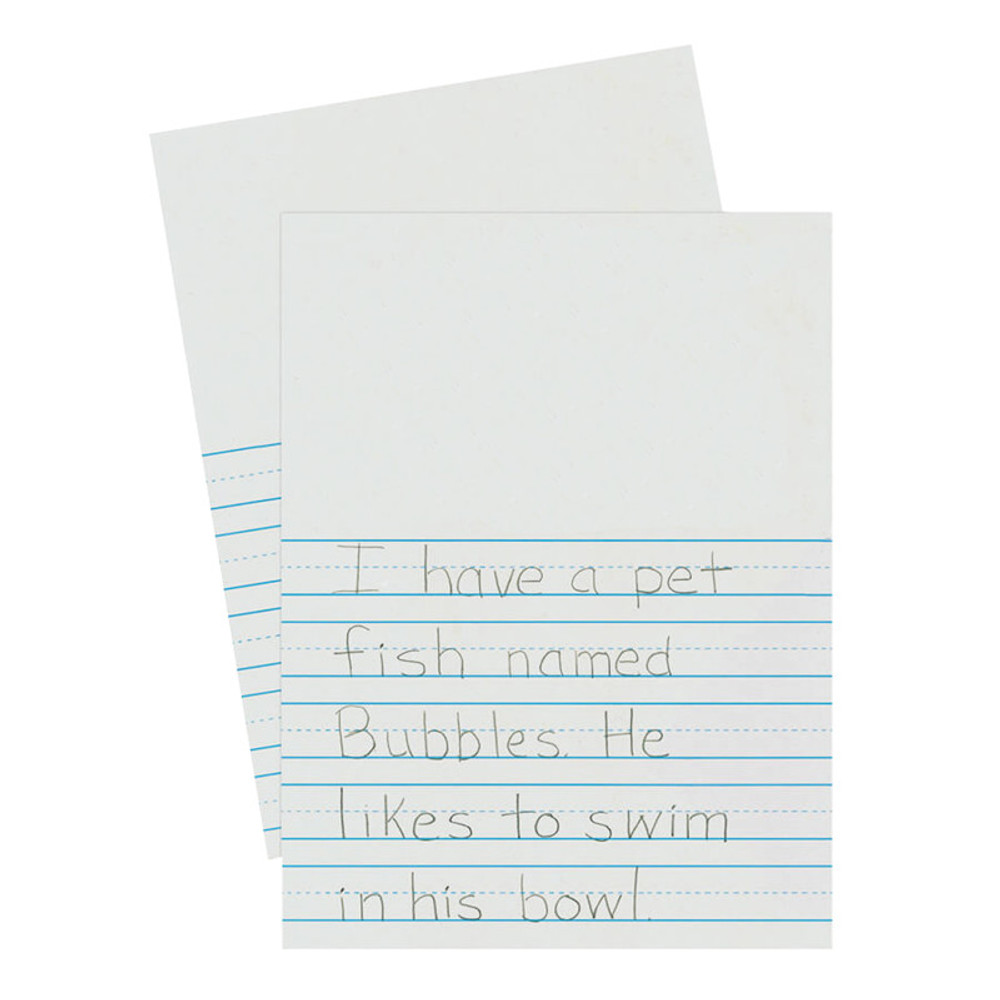 DIXON TICONDEROGA CO Pacon® Newsprint Handwriting Paper, Picture Story, 7/8" x 7/16" x 7/16" Ruled Short, 9" x 12", 500 Sheets