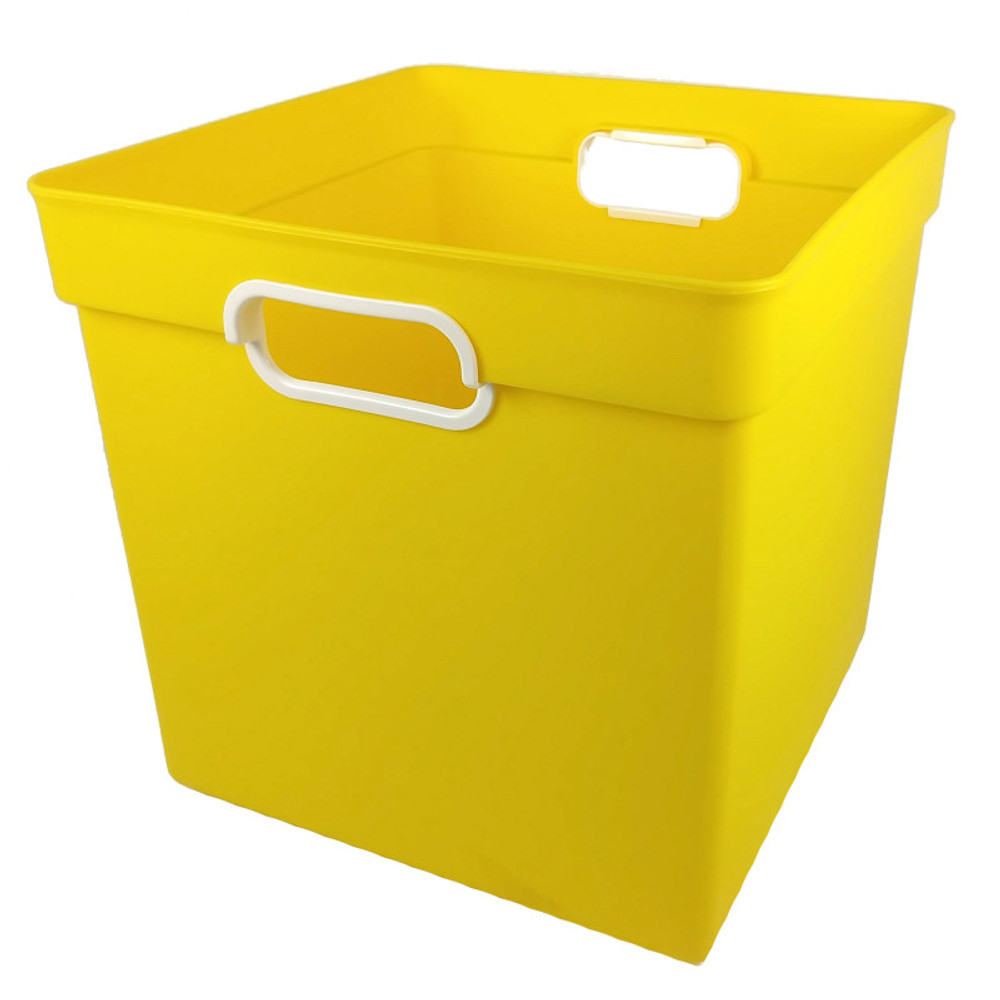 ROMANOFF PRODUCTS Romanoff Cube Bin, Yellow